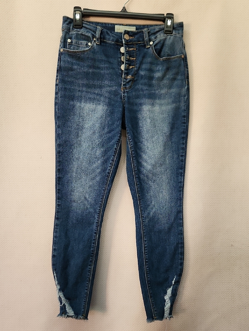 🚨2/$25 or 5/$50🚨High-Rise Skinny Jeans in Vintage Blue with Button-Fly
